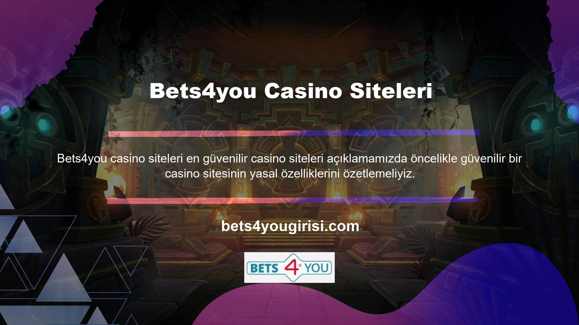 Bets4you Casino web sitesinde bir hesap açmak, para yatırmak veya oyun oynamak istiyorsanız, lütfen önce şirket bilgilerini kontrol edin