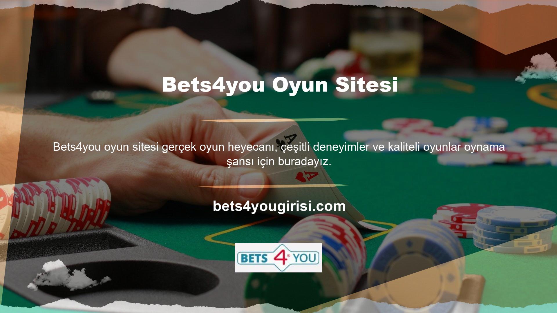 En eşsiz oyun seçeneklerini Bets4you Canlı Casino bölümünde bulabilirsiniz